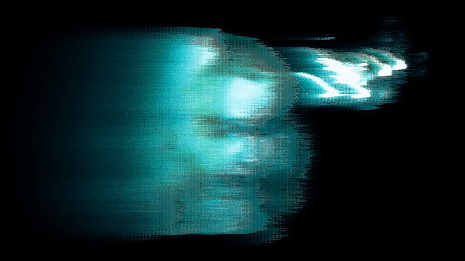 Official Lost Weekend album artwork with a blurred cyan figure against black