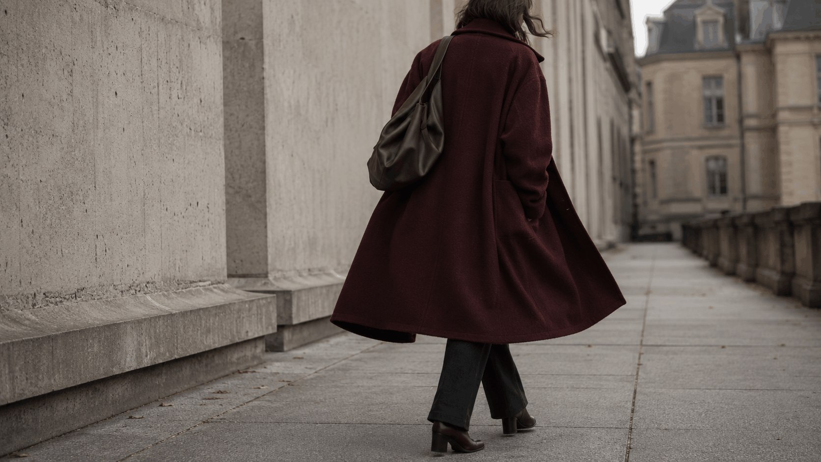 Wide editorial fashion scene with intentional styling